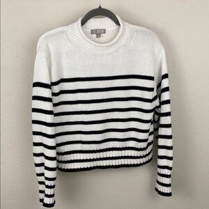 J. Crew Women's Striped Sweater - Black and White